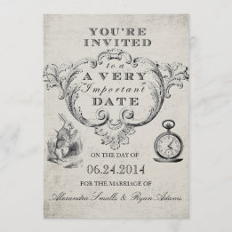 Alice im Wunderland Hochzeitseinladung Einladung