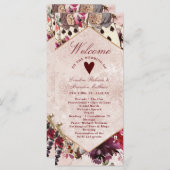 Alice im Wunderland Hochzeitsfeier Programm (Vorne/Hinten)