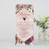 Alice im Wunderland Hochzeitsfeier Programm (Stehend Vorderseite)