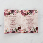 Alice im Wunderland Hochzeitsfeier Programm (Innenseite)