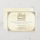 Alice im Wunderland Hochzeitskarten Begleitkarte (Vorne/Hinten)