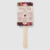 Alice im Wunderland-Hochzeitsprogramm Fächer (Rückseite)