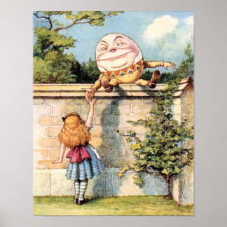 Alice im Wunderland Humpty Dumpty Poster