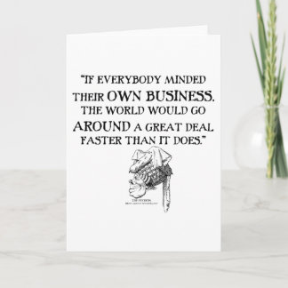 Alice im Wunderland: Ihr Unternehmen Karte