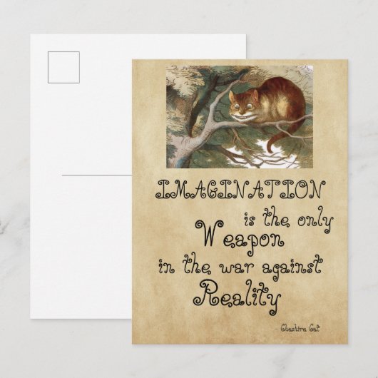 Alice im Wunderland - IMAGINATION CAT 1865 Postkarte (Vorne/Hinten)
