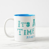 Alice im Wunderland Immer Zeit für Tee-Tasse Zweifarbige Tasse (Links)
