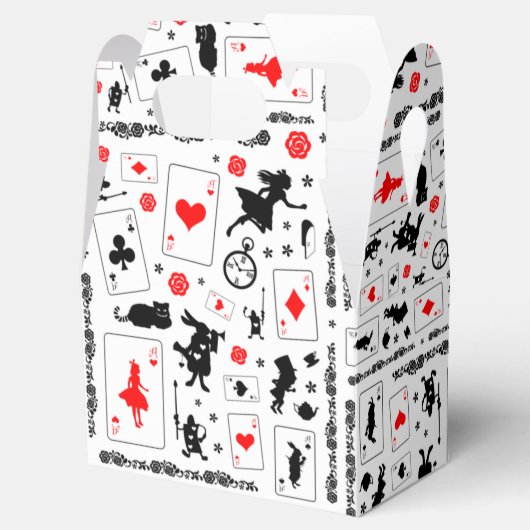 Alice im Wunderland in der Schwarz-weißen Red Favo Geschenkschachtel (Geöffnet)