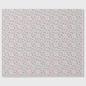 Alice im Wunderland in Schwarz-weißem Rot auf Weiß Geschenkpapier (Flach)