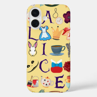 Alice im Wunderland iPhone 16 Gehäuse-Design Hülle