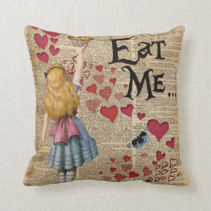 Alice im Wunderland Iss-Mich-Muffin Kissen