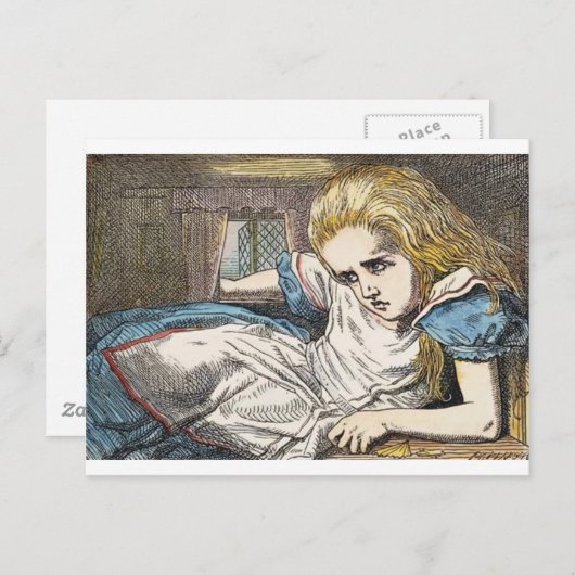Alice im Wunderland: Iss mich zu groß Postkarte (Vorne/Hinten)