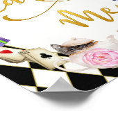 Alice im Wunderland isst Me Table Sign Poster (Ecke)