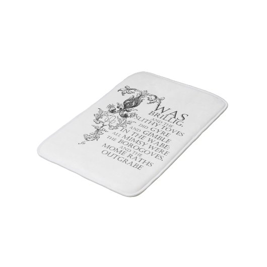 Alice im Wunderland Jabberwocky Bath Mat Badematte (Schrägansicht)
