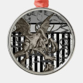 Alice im Wunderland Jabberwocky Grunge Silbernes Ornament (Vorne)