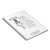 Alice im Wunderland Jabberwocky Poem Notebook Notizblock (Rechte Seite)