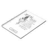Alice im Wunderland Jabberwocky Poem Notebook Notizblock (Linke Seite)