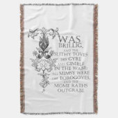 Alice im Wunderland Jabberwocky Poem Throw Blanket Decke (Vorderseite Vertikal)