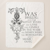 Alice im Wunderland Jabberwocky Sherpa Blanket Sherpadecke (Vorderseite)