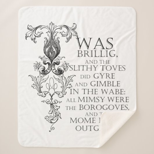 Alice im Wunderland Jabberwocky Sherpa Blanket Sherpadecke (Vorderseite)