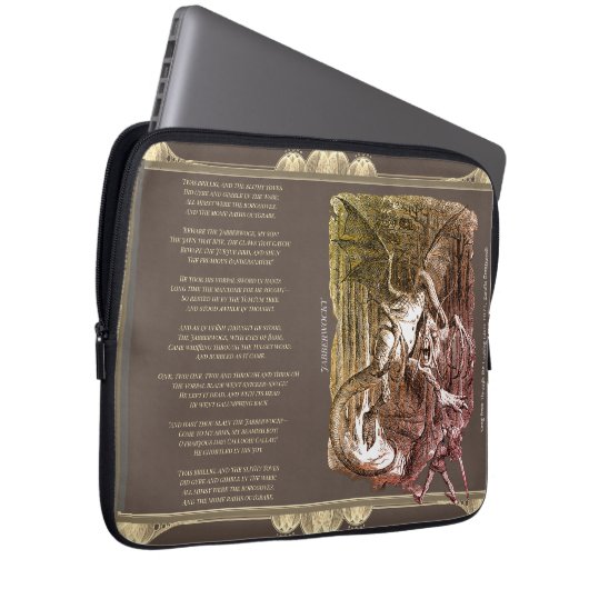 Alice im Wunderland Jabberwocky Song Laptopschutzhülle (Vorne Rechts)