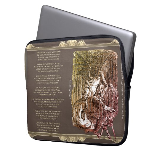 Alice im Wunderland Jabberwocky Song Laptopschutzhülle (Vorderseite Links)