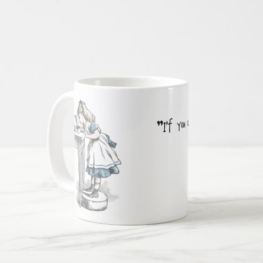 Alice im Wunderland jede mögliche Straße kann Kaffeetasse (Vorderseite Links)
