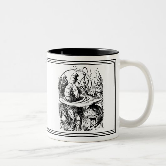 Alice im Wunderland John Tenniel Illustration Tass Zweifarbige Tasse (Rechts)