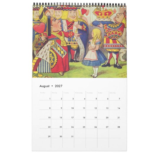 Alice im Wunderland Kalender (Aug 2027)