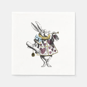 Alice im Wunderland-Kaninchen-Baby-Blau Serviette