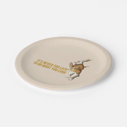 Alice im Wunderland-Kaninchenmotivation Pappteller (Schrägansicht)