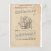 Alice im Wunderland, Kapitel 1, Kaninchen hinunter Postkarte (Vorderseite)
