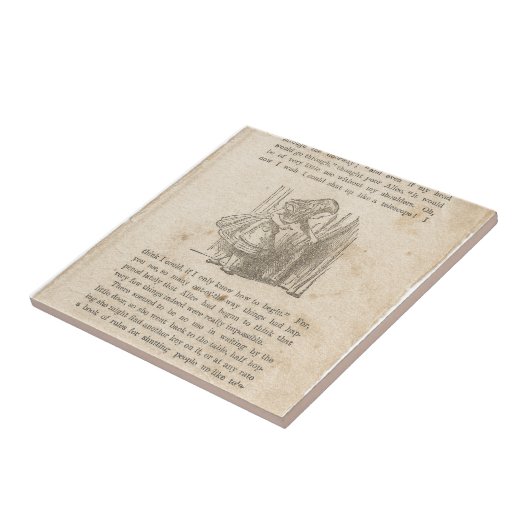 Alice im Wunderland, Kapitel eins, hinunter das Fliese (Seite)