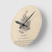 Alice im Wunderland, Kapitel eins, hinunter das Runde Wanduhr (Winkel)