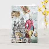 Alice im Wunderland Karte (Gelbe Blume)