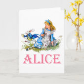 ALICE IM WUNDERLAND KARTE (Gelbe Blume)
