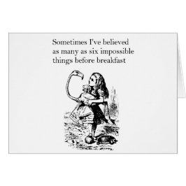 Alice im Wunderland, Karte "Sechs Unmögliche Dinge