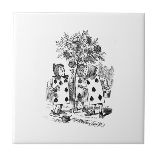 Alice im Wunderland-Karten/Rosen Fliese (Vorderseite)