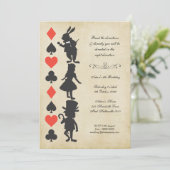 Alice im Wunderland Karten Tee Party Geburtstag (Stehend Vorderseite)