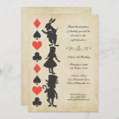 Alice im Wunderland Karten Tee Party Geburtstag (Vorne/Hinten)