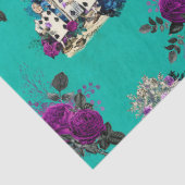 Alice im Wunderland Karten und Rose Entwürfe Seidenpapier (Detail)