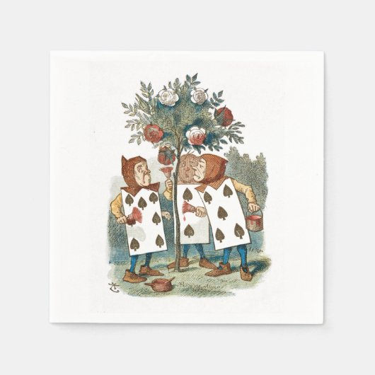 Alice im Wunderland Kartenbauer Serviette (Vorderseite)