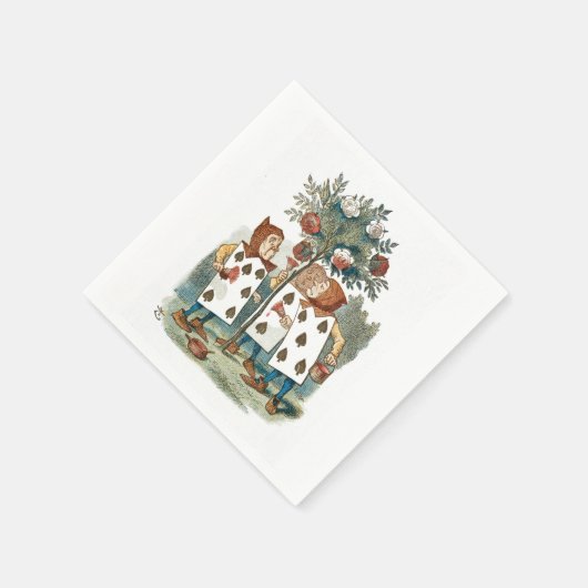 Alice im Wunderland Kartenbauer Serviette (Ecke)