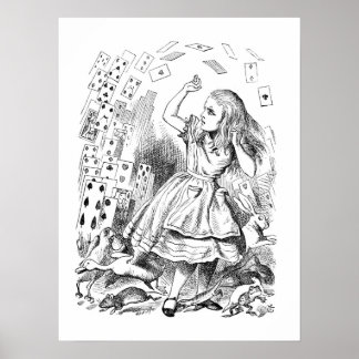 Alice im Wunderland Kartenhaus Poster