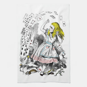 Alice im Wunderland-Kartenspiel-Teetuch Küchentuch