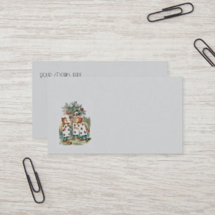 Alice im Wunderland Kartenspielen Gärtner Visitenkarte