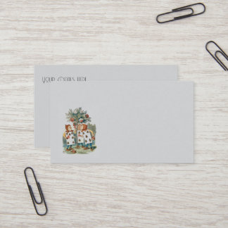 Alice im Wunderland Kartenspielen Gärtner Visitenkarte