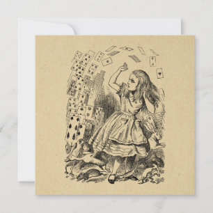 Alice im Wunderland Kartenspielen Kunst Feiertagskarte