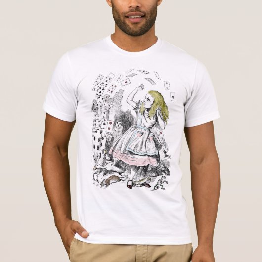 Alice im Wunderland-Kartenstapeles T - Shirt (Vorderseite)