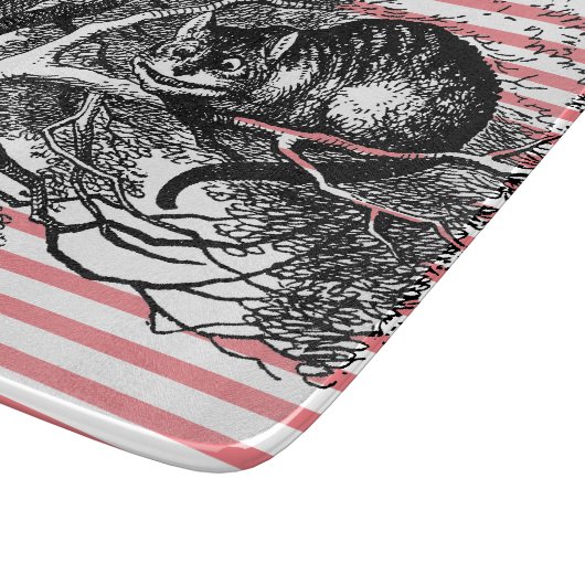 Alice im Wunderland Katze Alice in Wonderland Cat Schneidebrett (Ecke)