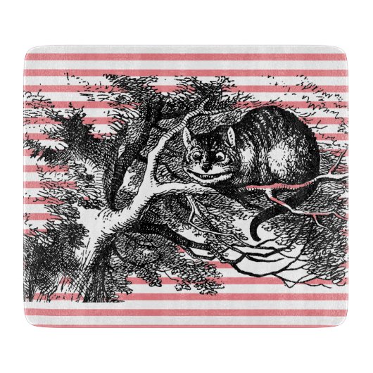 Alice im Wunderland Katze Alice in Wonderland Cat Schneidebrett (Vorderseite)